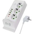 Сетевой фильтр POWER SOCKET с USB, Type-C и беспроводной зарядкой