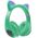 наушники с ушками кошки Cat Ear M2 зеленые