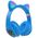наушники с ушками кошки Cat Ear M2 синие