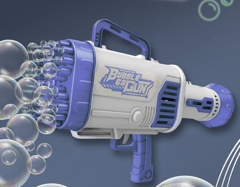 Пулемет-генератор мыльных пузырей синий