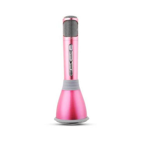 Беспроводной караоке микрофон K068 розовый