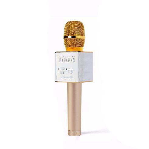 Беспроводной Bluetooth караоке микрофон Q9 GOLD золото