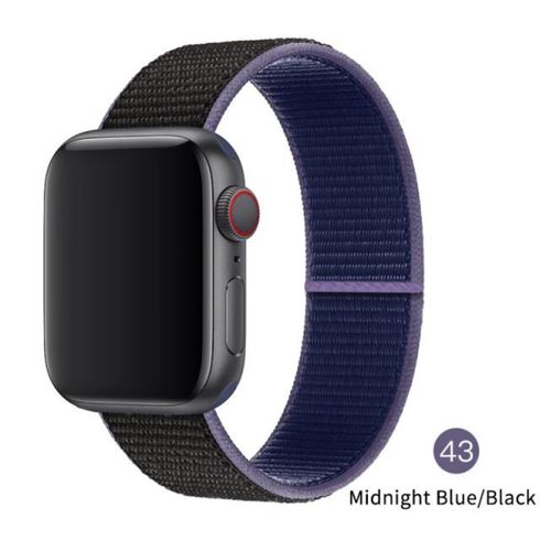 Нейлоновый ремешок для Apple Watch Midnight Blue/Black