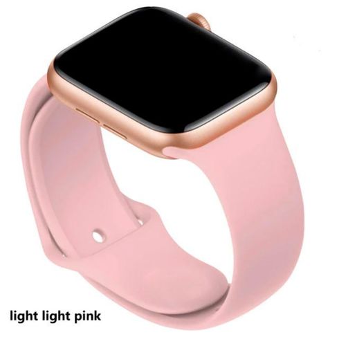 Силиконовый ремешок для Apple Watch lighr light pink