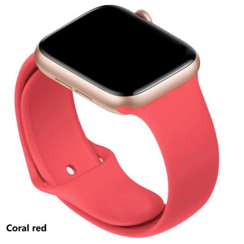 Силиконовый ремешок для Apple Watch Coral red