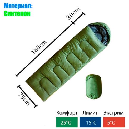 Спальный мешок MimirOutDoor КС-002 зеленый