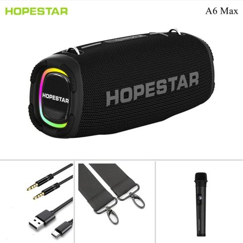 колонка Hopestar A6 MAX с микрофоном и ремешком