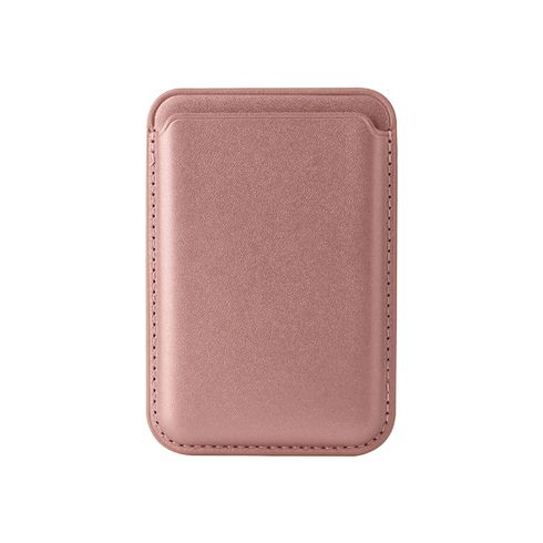 rose gold Leather Wallet MagSafe