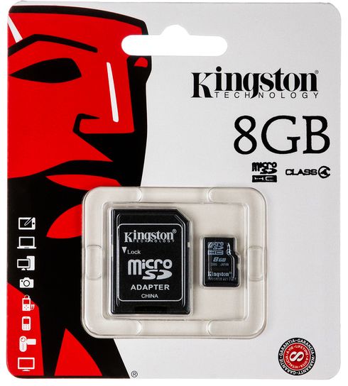 Карта памяти SDHC Kingston SD10V/ 10 class 8GB