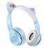 наушники со светящимися ушками Cat Ear P47M голубые