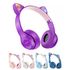 наушники со светящимися ушками Cat Ear P47M фиолетовые