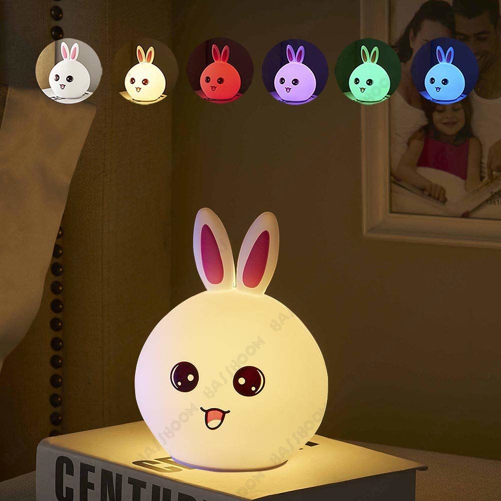 Лампа Кролик с LED подсветкой Rabbit Silicone Lamp - купить ночной RGB  светильник в форме зайца по выгодной цене с доставкой по Москве, области и  России