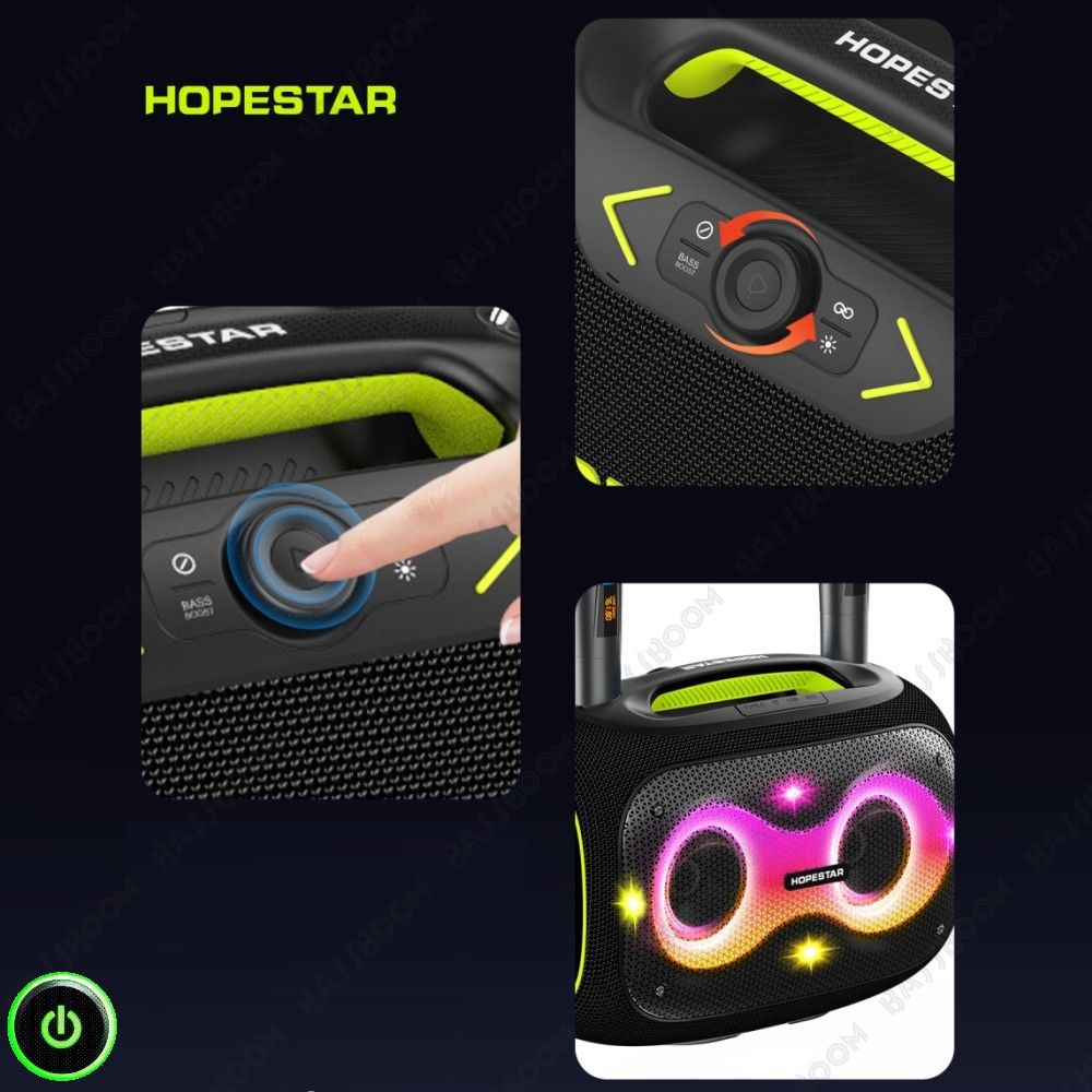 Беспроводная колонка Hopestar Party Box 120W с TWS - купить акустическую  систему по выгодной цене с доставкой по Москве, области и России